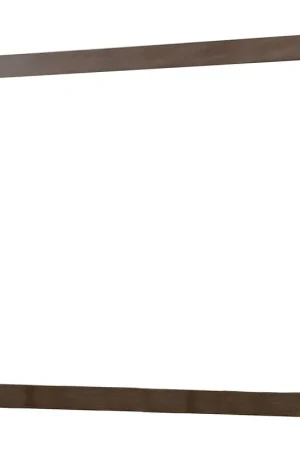 Latest 36 Inch Mirror With Rectangular Wooden Frame, Brown By Benzara - Brown