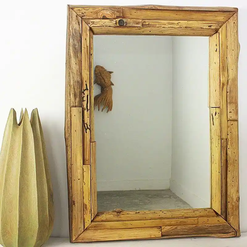 Top Pick Haussmann Mirror NE Teak Branch 25" Rectangle - Tung Oil