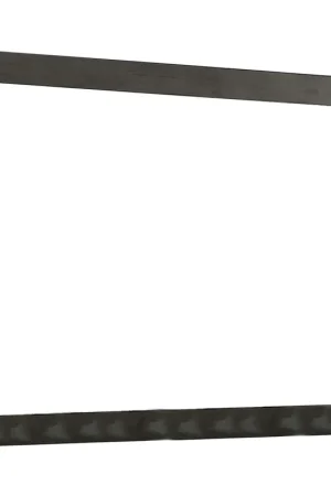 39 Inch Mirror With Rectangular Wooden Frame, Dark Gray By Benzara - Gray Special Offer