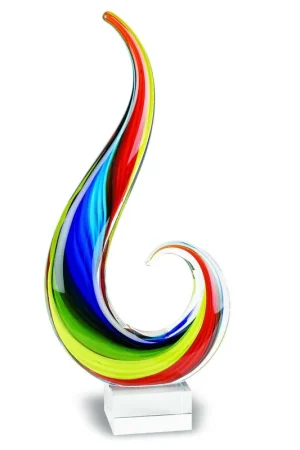 16 MultiColor Art Glass Centerpiece By Homeroots Price Drop