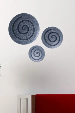 14" Gray Round Modern Spiral Wall Art By Homeroots Budget