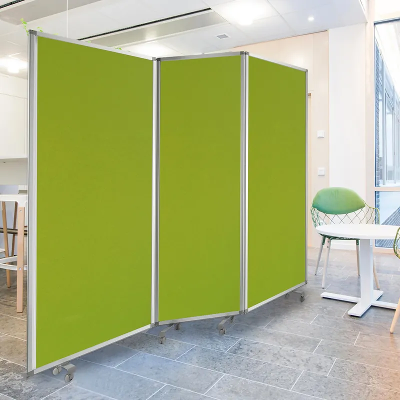 Green Rolling Three Panel Room Divider Screen By Homeroots Price Cut