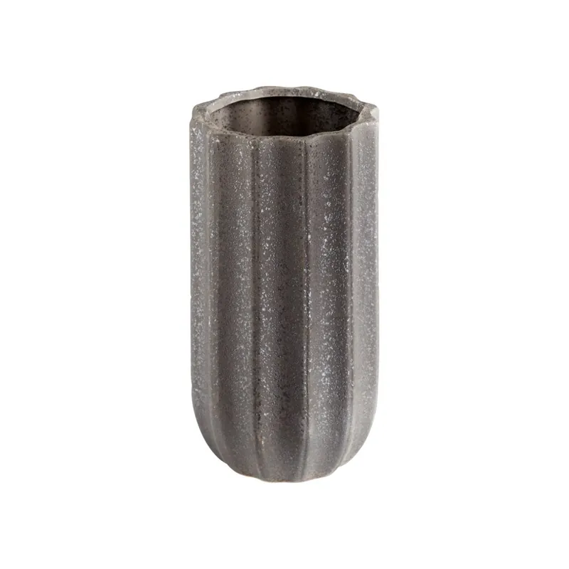 Small Brutalist Vase - Silver-Grey-Smoke Grab Now