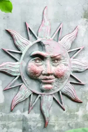 Bargain Half Face Sun Wall Plaque By SPI Home - 33in Height