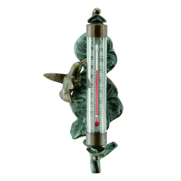 Last Chance Hummingbird Wall Mounted Thermometer By SPI Home - 8.5in Height