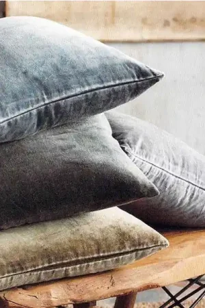 Deal Roost Washed Velvet Pillows - Cool Tone - Set/5