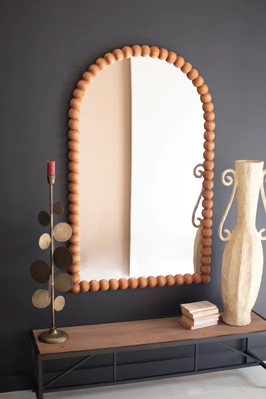 Wooden Ball Arched Mirror By Kalalou Buy Direct