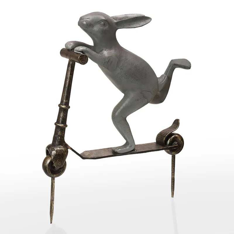 Trending Scooter Bunny Garden Sculpture By SPI HOME - 15in Height