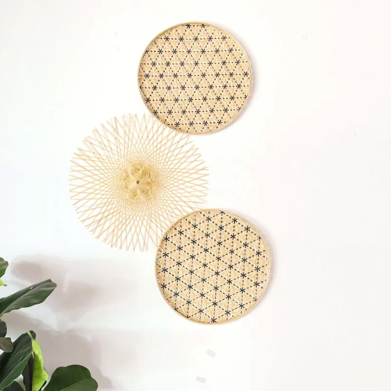 Kem Ma Pat- Bamboo Woven Wall Hangings (Set Of 3) By Thaihome Save Now