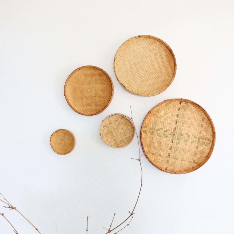 Nara - Bamboo Wall Hanging Art Decor Set Of 5 By Thaihome Holiday Sale