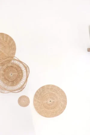 Flash Sale Sarang - Rattan Wall Decor - Handcrafted Natural Rattan (Set Of 5) By