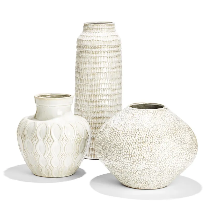 Beige Artisan Vase Set Of 6 By Tozai Home Order Now