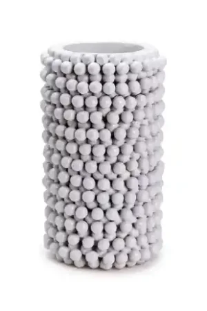 Pompom Decorative Cylinder Vase By Tozai Home Hassle-Free Returns