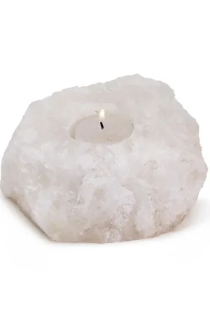 Direct From Manufacturer White Quartz Crystal Tealight Candle Holder Set Of 4 By Tozai Home