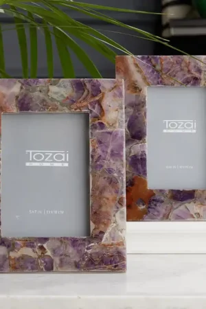 Amethyst Photo Frame Incl 2 Sizes Set Of 4 By Tozai Home Discount
