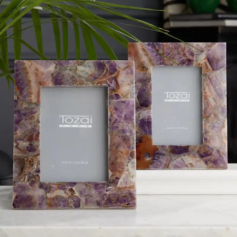 Amethyst Photo Frame Incl 2 Sizes Set Of 4 By Tozai Home Discount