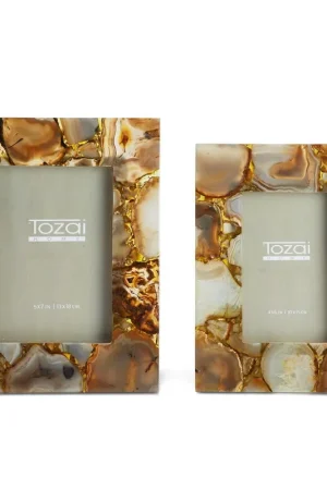 Limited Time Amber Agate Photo Frame Incl 2 Sizes Set Of 4 By Tozai Home
