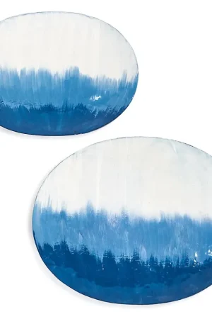 Bermuda Wave Wall Décor Set Of 4 By Tozai Home Worldwide Shipping
