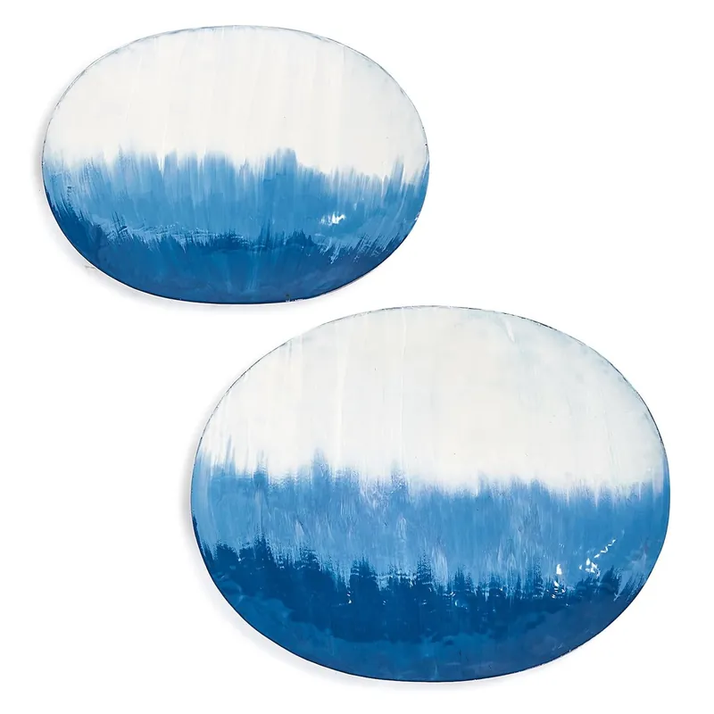 Bermuda Wave Wall Décor Set Of 4 By Tozai Home Worldwide Shipping