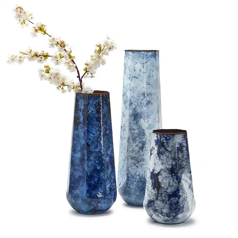 Splatter Pattern Vase Set Of 3 By Tozai Home Price Cut