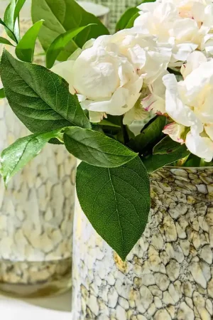 Speckled Candleholder/Vases Set Of 4 By Tozai Home Professional Grade