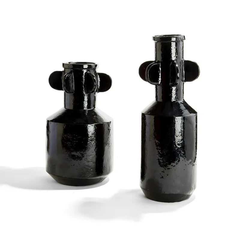 Spindale Black Vase Set Of 4 By Tozai Home Next Day Delivery