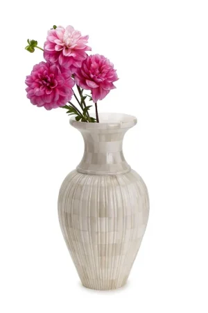 Limited Offer 13 3/4" Mosaic Bone Vase By Tozai Home