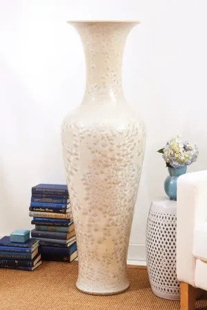 Limited Edition Long Necked Vase with MOP Effect By Tozai Home