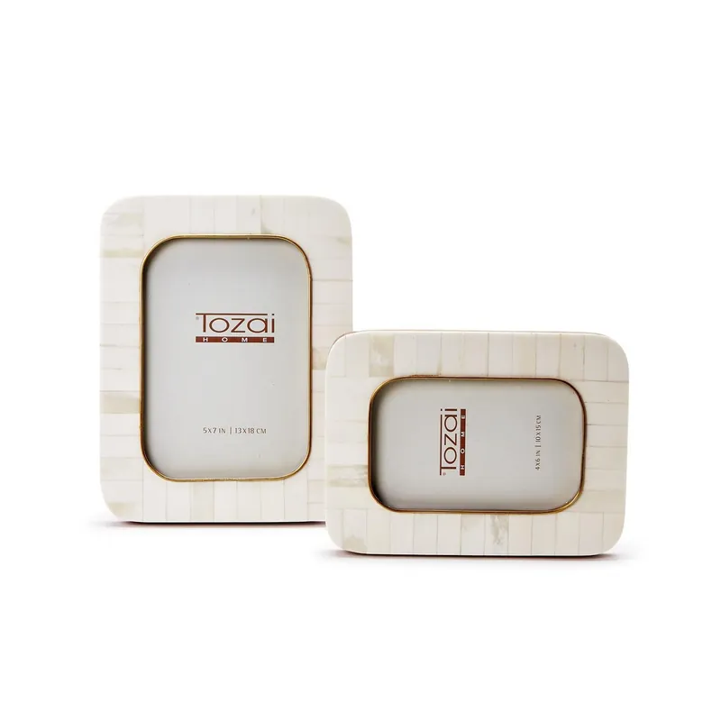 Mosaic Round Edge Photo Frame Set Of 6 By Tozai Home Free Delivery