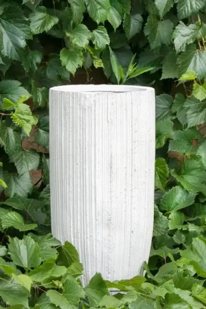 Distressed White: Linea Planter, 22.5"H by Gold Leaf Design Group - White, Cream Today Only