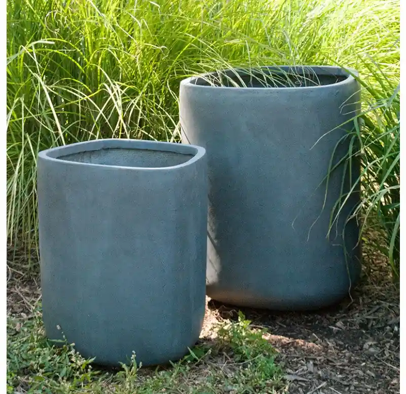 Clearance Gold Leaf Design Group Tombo Grey Planter - Set Of 2 - Grey