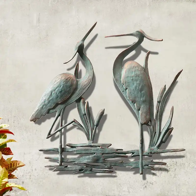 Weekend Sale Double Garden Heron Wall Plaqu By SPI HOME - 25in Height
