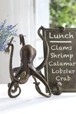 Authentic Octopus Chef Menu Board By SPI Home - 11.5in Height