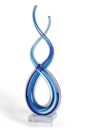 20 Blue Art Glass Centerpiece By Homeroots Price Drop