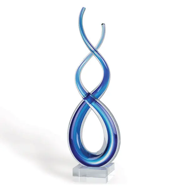 20 Blue Art Glass Centerpiece By Homeroots Price Drop