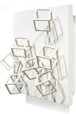 Direct From Manufacturer Wall Play Substrate, 'Cream Cubical' by Gold Leaf Design Group