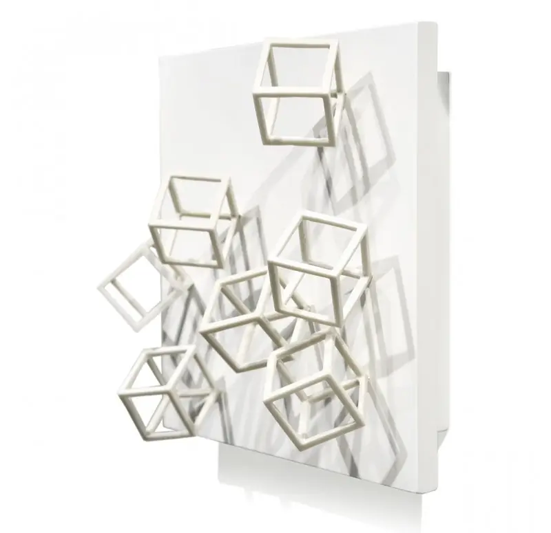 Direct From Manufacturer Wall Play Substrate, 'Cream Cubical' by Gold Leaf Design Group