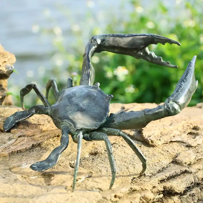 Time-Limited Garden Crab Sculpture By SPI Home - 10in Height
