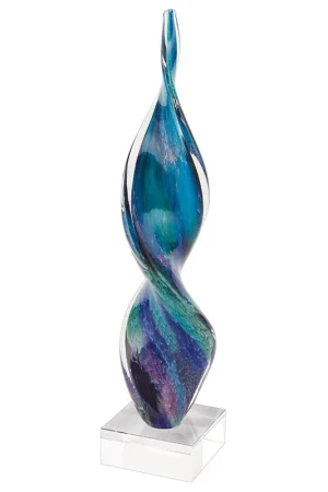 18 MultiColor Art Glass Corkscrew Centerpiece By Homeroots Modern