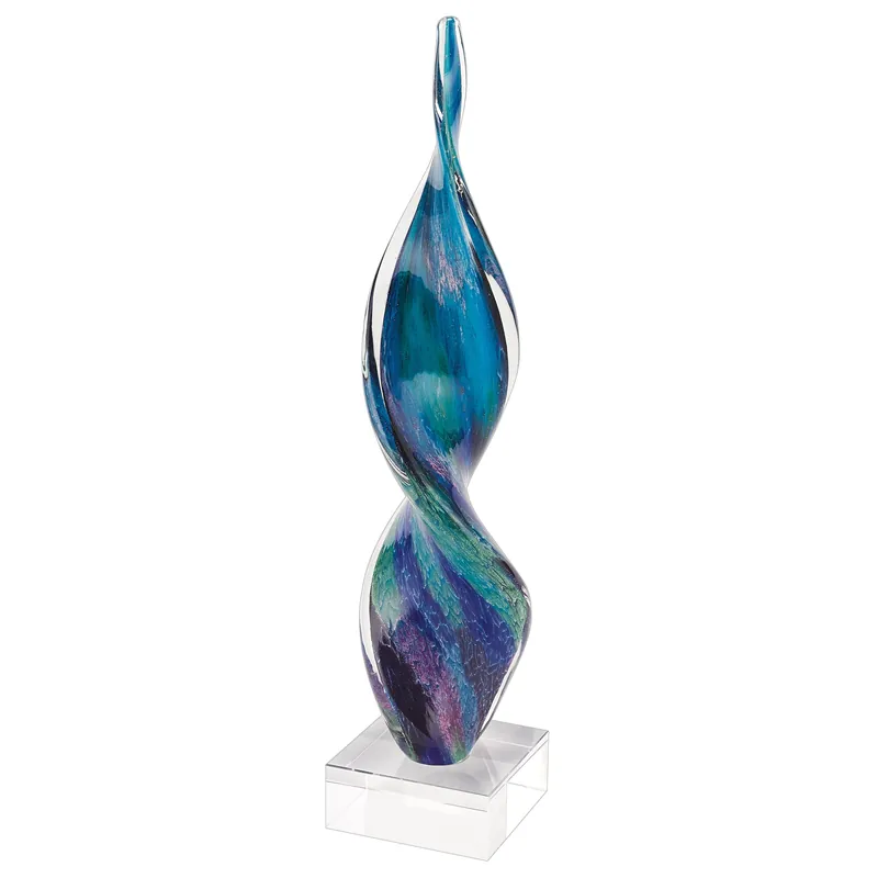 18 MultiColor Art Glass Corkscrew Centerpiece By Homeroots Modern