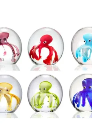 AG Octopus Mini Paperweights s By SPI Home - 3.5in Height Handmade