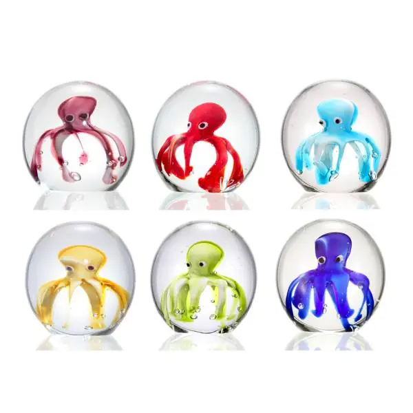 AG Octopus Mini Paperweights s By SPI Home - 3.5in Height Handmade