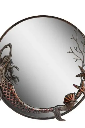 Top Pick Mermaid Round Mirror By SPI Home - 22in Height