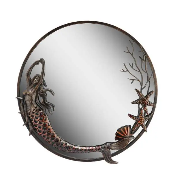 Top Pick Mermaid Round Mirror By SPI Home - 22in Height