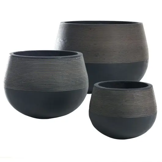 Flash Sale Revolution Planter By Accent Decor - 3 Sizes - Black - Concrete - 76500 - 76501 - 76502
