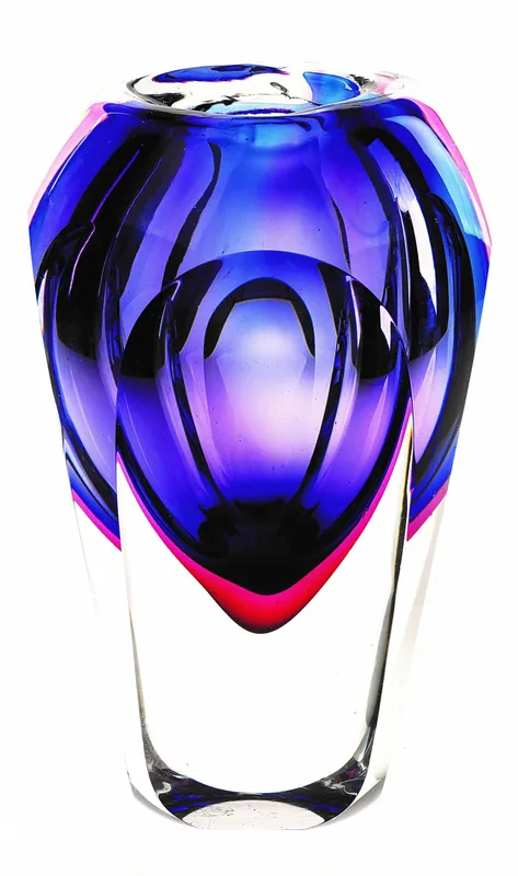 9 Purple Art Glass Vase By Homeroots Buy Direct