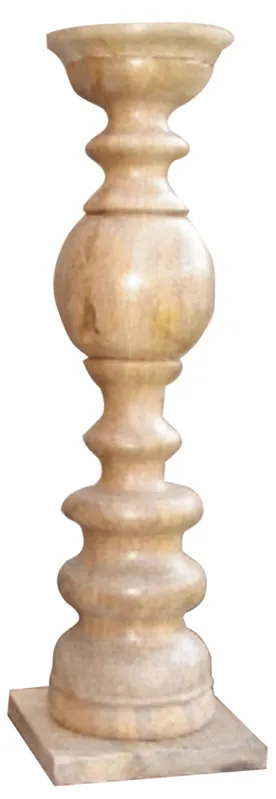 Natural Solid Wood Floor Pillar Candle Holder By Homeroots Last Chance