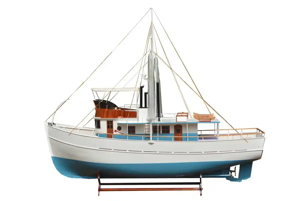 Authentic Dickie Walker XXXL Trawler Yacht Model By Homeroots