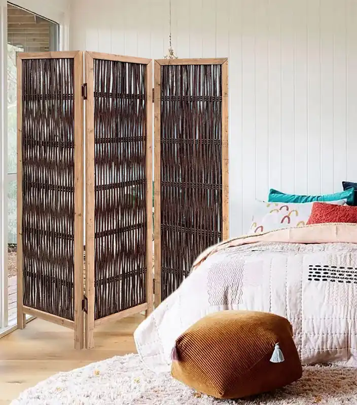 Trending 3 Panel Kirkwood Room Divider with Interconnecting Branches Design By