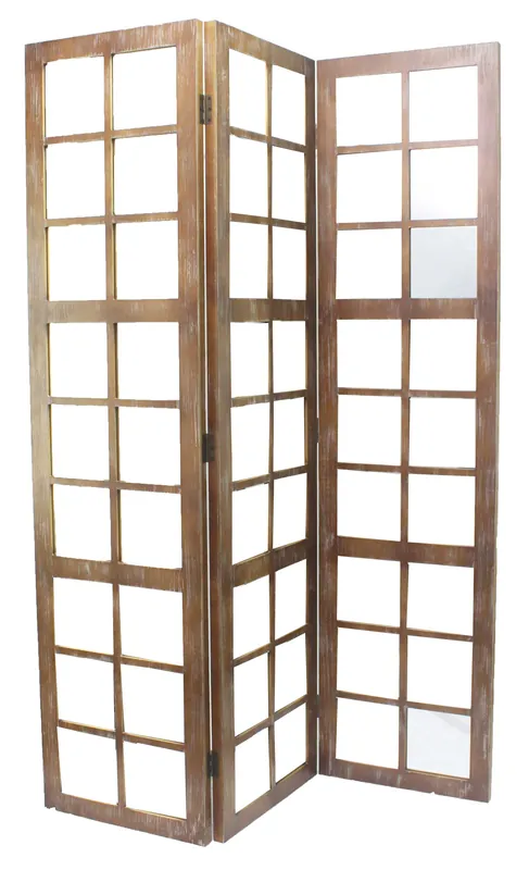 Special Offer Brown Wood Mirror Screen By Homeroots